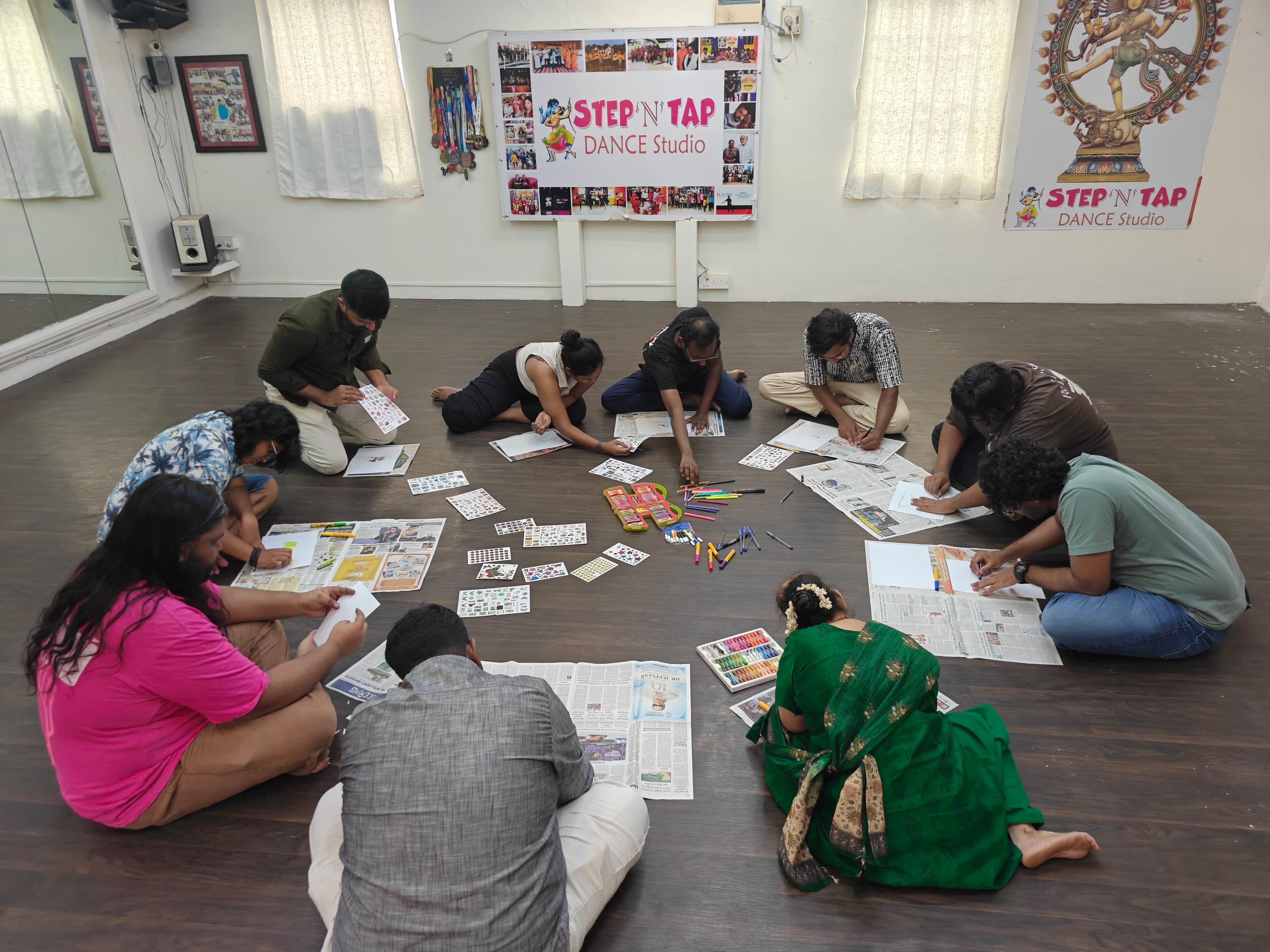 A Mind Matters gathering space prepared for creative participation